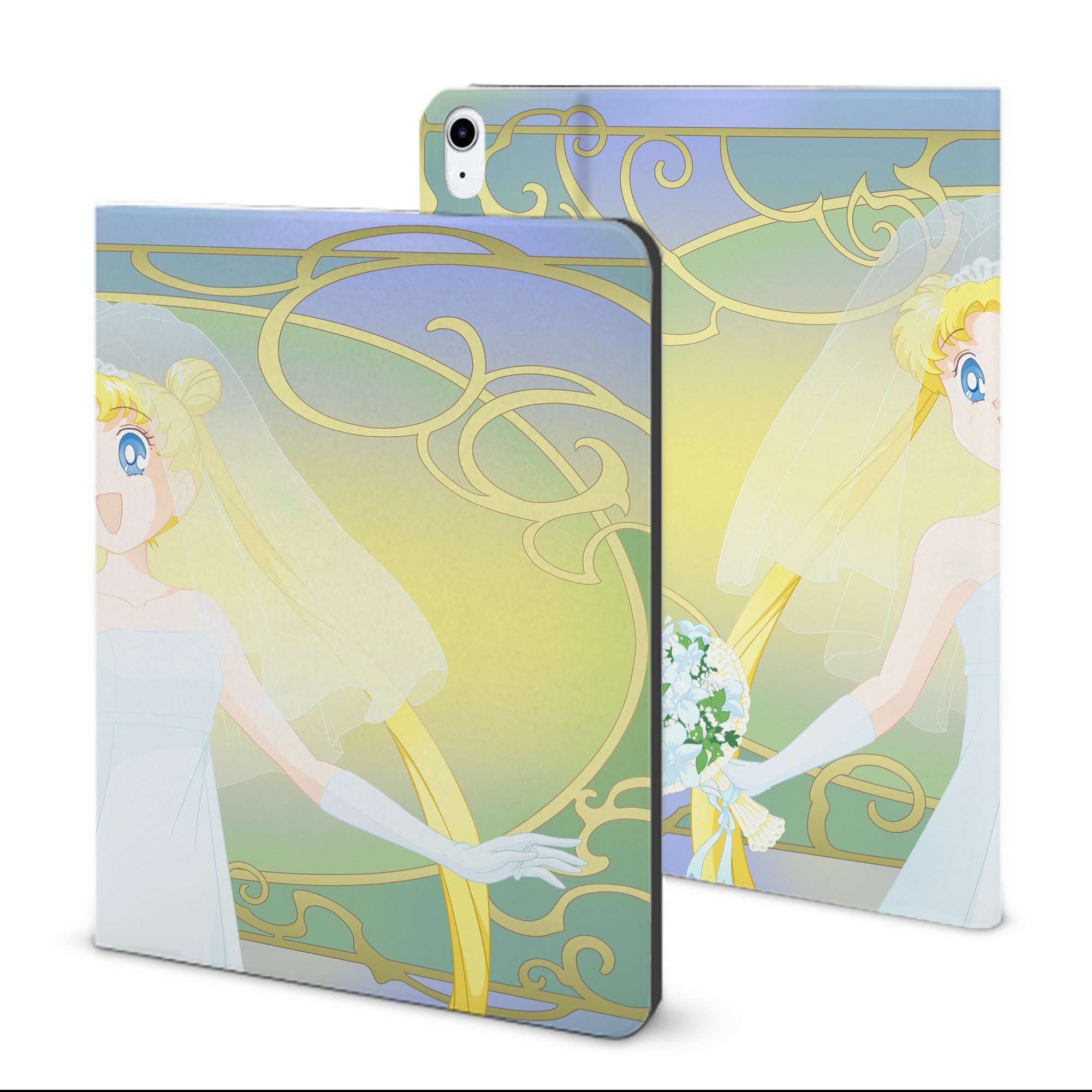 （画像用） 美少女戦士セーラームーン Sailor Moon IPad ケース ブック型 PUレザー TPU 耐衝撃 軽量 薄型 ペン収納なし 全面保護 IPad 各モデル対応